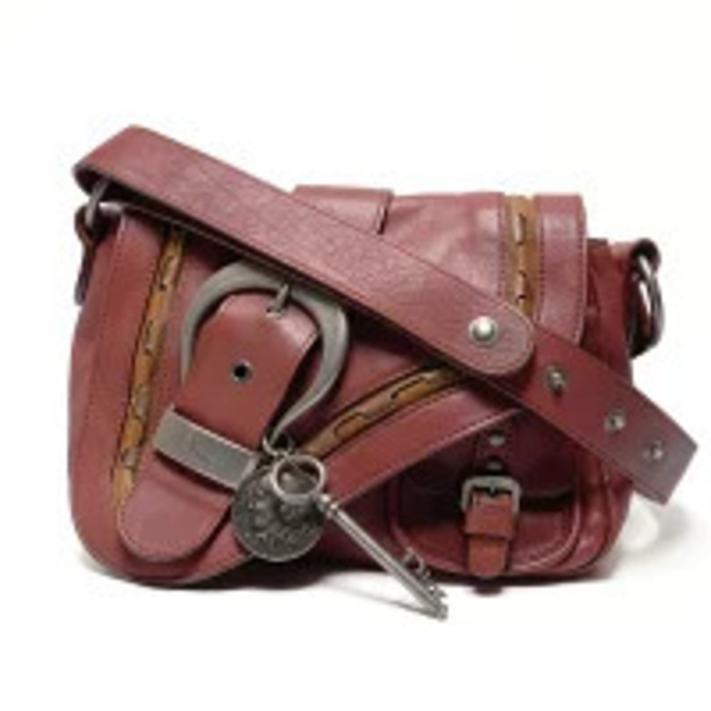 Christian Dior Gaucho Leather Shoulder Bag Red - Picture 2 of 13